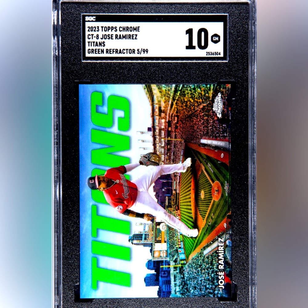 2023 Topps Chrome Jose Ramirez Titans /99 Green Refractor - SGC GEM MINT 10